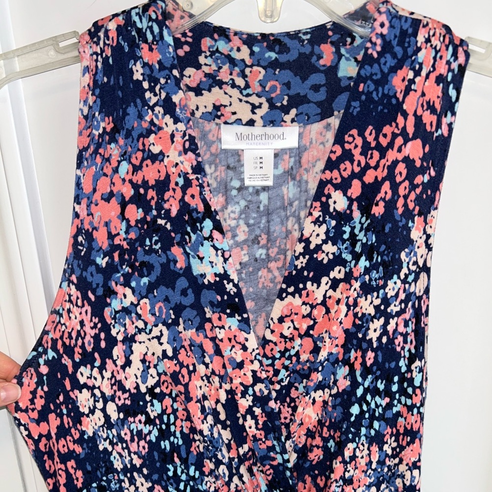 Motherhood Maternity Floral Maxi Dress - Navy, Pink, White